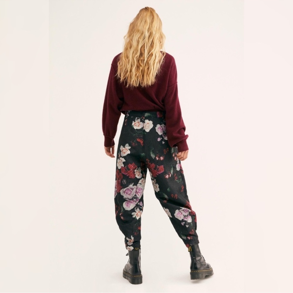 Free People Iris Floral Roses Printed Balloon Pants Size 0 - Picture 3 of 10